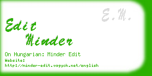 edit minder business card